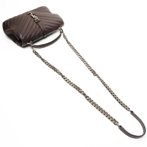 YVES SAINT LAURENT Small Lulu Top Handle 2-Way Bag Shoulder Bag Brown WS25657