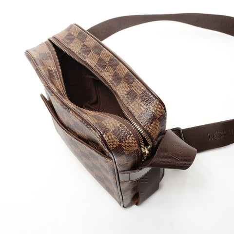 LOUIS VUITTON Damier Olaf PM 2006 Shoulder Bag Brown WS25658