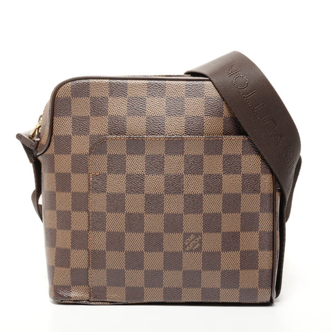 LOUIS VUITTON Damier Olaf PM 2006 Shoulder Bag Brown WS25658