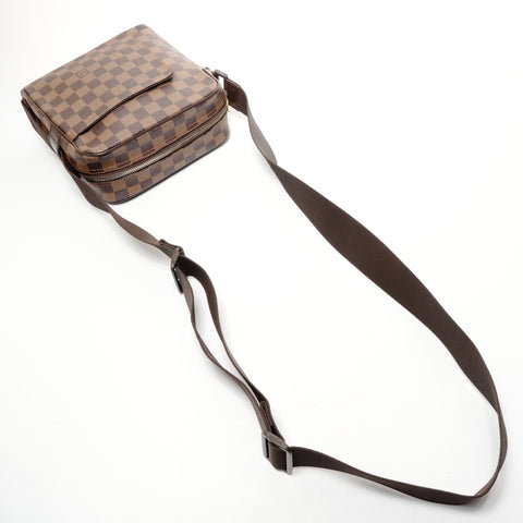 LOUIS VUITTON Damier Olaf PM 2006 Shoulder Bag Brown WS25658