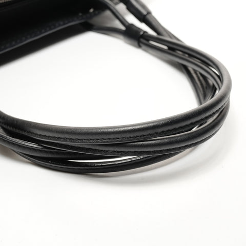 LOEWE Logo Leather Tote Bag Shoulder Bag black WS25660