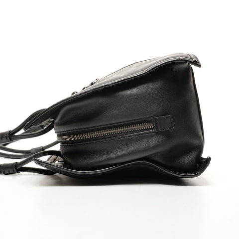 LOEWE Logo Leather Tote Bag Shoulder Bag black WS25660