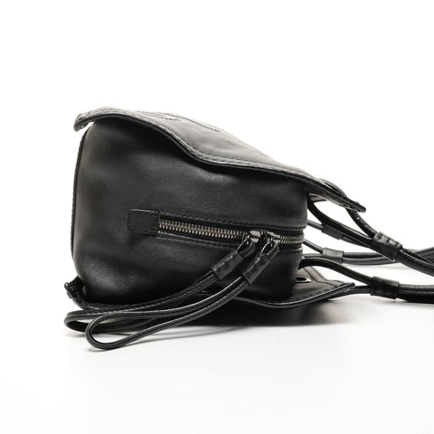 LOEWE Logo Leather Tote Bag Shoulder Bag black WS25660