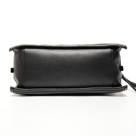 LOEWE Logo Leather Tote Bag Shoulder Bag black WS25660