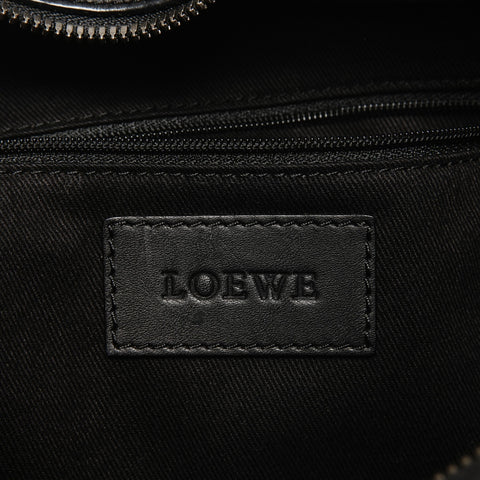 LOEWE Logo Leather Tote Bag Shoulder Bag black WS25660
