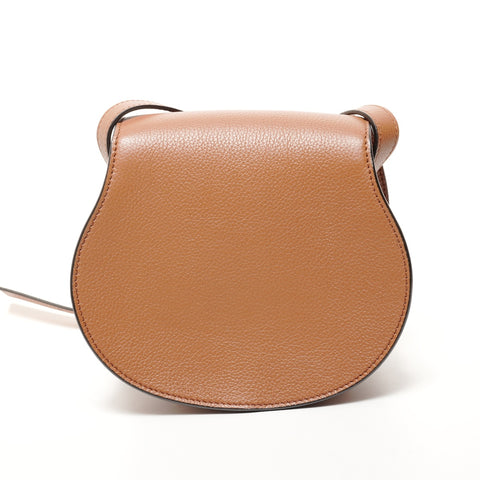 Chloe Leather Grain Leather Marcy Smo Shoulder Bag Brown WS25661