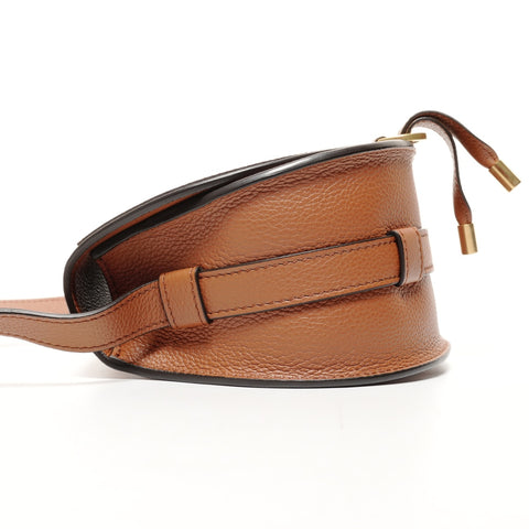 Chloe Leather Grain Leather Marcy Smo Shoulder Bag Brown WS25661