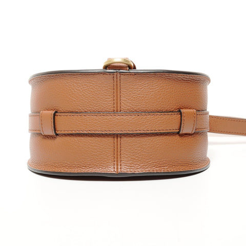 Chloe Leather Grain Leather Marcy Smo Shoulder Bag Brown WS25661