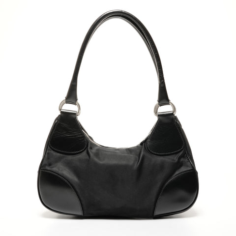 PRADA Nylon triangle logo Shoulder Bag black WS25662