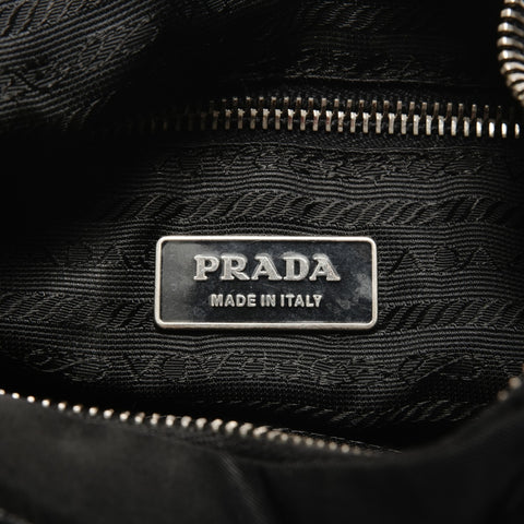 PRADA Nylon triangle logo Shoulder Bag black WS25662