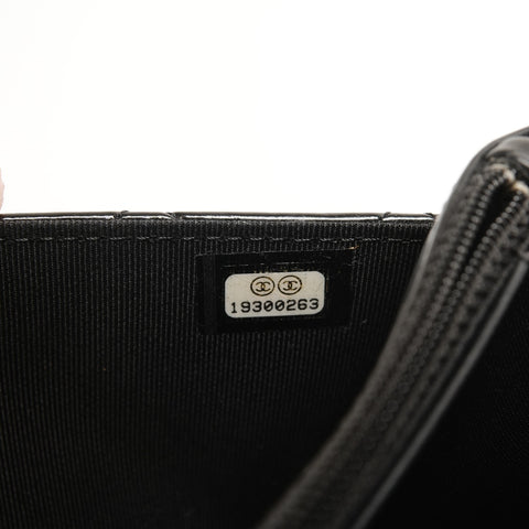 CHANEL Patent Leather Chain Wallet, No. 19, 2014, Flap Matelasse Shoulder Bag black WS25663