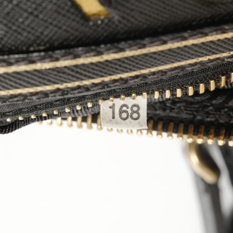 PRADA Logo Mini Pochette Chain Nylon Shoulder Bag black WS25664