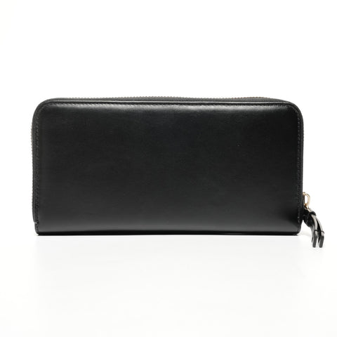 Chloe Leather Round Zip Logo Purse black WS25667