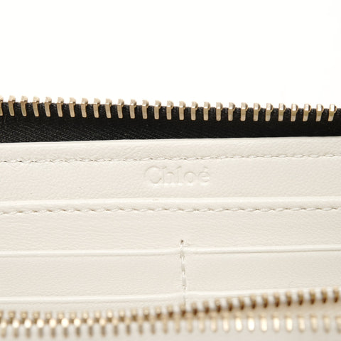 Chloe Leather Round Zip Logo Purse black WS25667