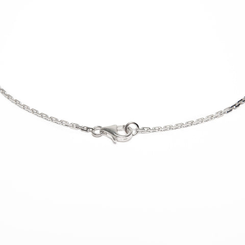 CARTIER Baby Love K18WG White Gold Diamond Necklace Silver WS25669