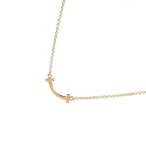TIFFANY&Co. T Smile K18 750 Necklace gold WS25672