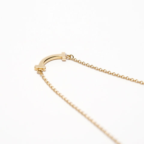 TIFFANY&Co. T Smile K18 750 Necklace gold WS25672