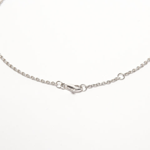 CHANEL Diamond Camellia 750 K18 WG Necklace Silver WS25674