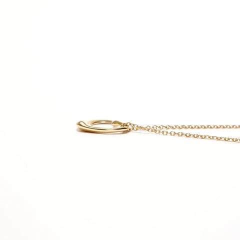 TIFFANY&Co. 750 18K YG Open Heart Necklace gold WS25675