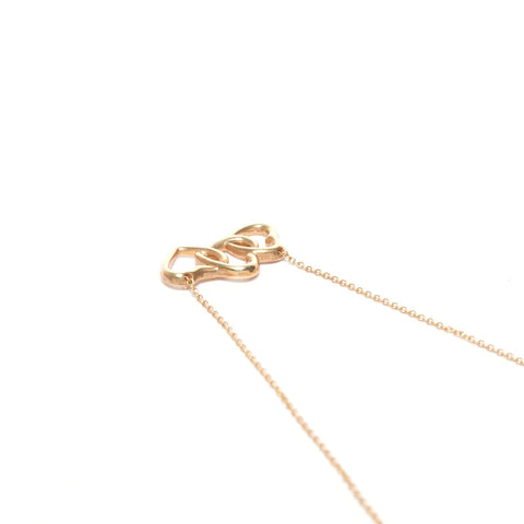 TIFFANY&Co. Collier triple cœur en or jaune 750 K18 or WS25677