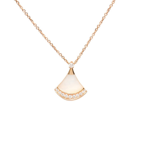 BVLGARI Diva's Dream Diamond Au750 K18 Collier en or rose coquillage or WS25678
