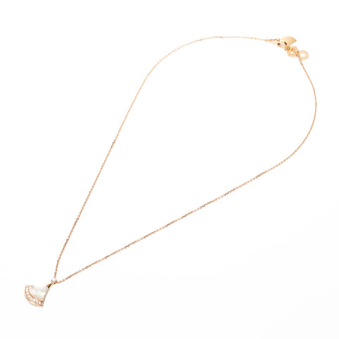 BVLGARI Diva's Dream Diamond Au750 K18 Collier en or rose coquillage or WS25678