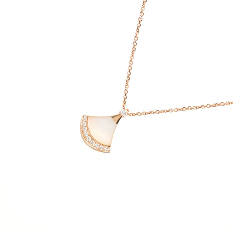 BVLGARI Diva's Dream Diamond Au750 K18 Collier en or rose coquillage or WS25678