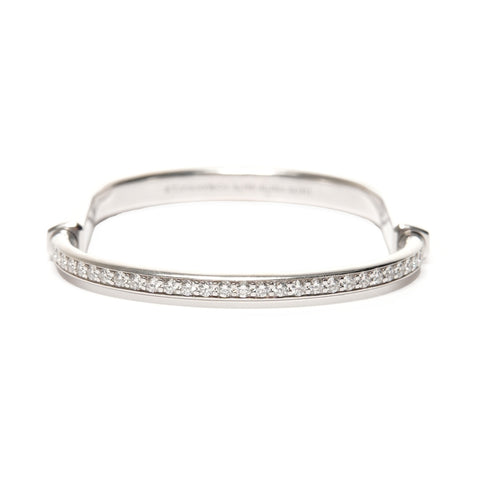 TIFFANY&Co. Bracelet Rock Or Blanc Demi Diamant K18WG Argent WS25681
