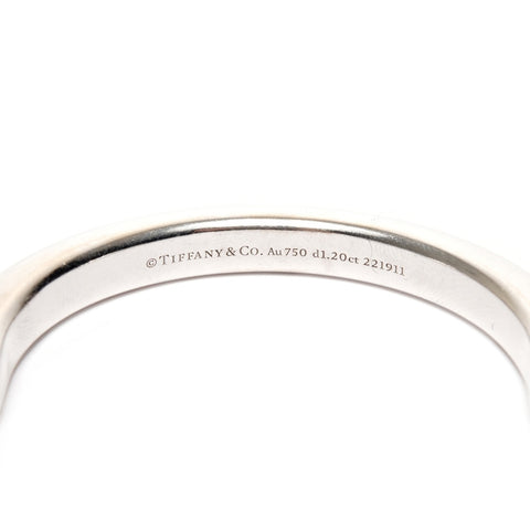 TIFFANY&Co. Rock White Gold Half Diamond K18WG bracelet Silver WS25681