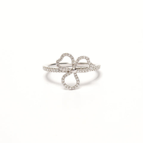 TIFFANY&Co. Paper Flower Pt950 Platine Diamant #12 Bague Argent WS25684