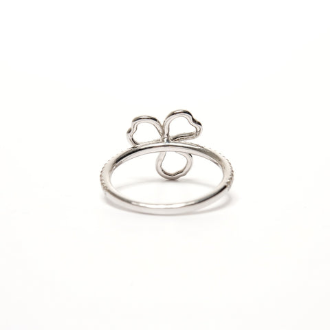 TIFFANY&Co. Papierblume Pt950 Platin Diamant #12 Ring Silber WS25684