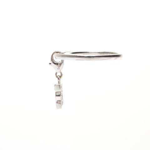 CARTIER 750 K18WG 2C Bague Charme Bébé Or Blanc Diamant 50 #10 Bague Argent WS25687