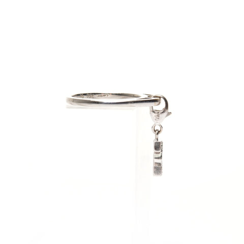 CARTIER 750 K18WG 2C Bague Charme Bébé Or Blanc Diamant 50 #10 Bague Argent WS25687