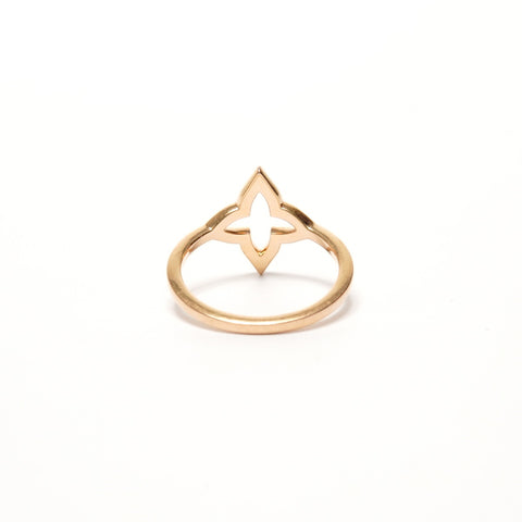 LOUIS VUITTON Blossom 750 K18 Diamond #14 Ring gold WS25690