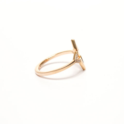 LOUIS VUITTON Blossom 750 K18 Diamond #14 Ring gold WS25690