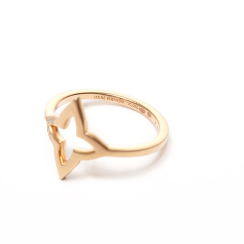 LOUIS VUITTON Blossom 750 K18 Diamond #14 Ring gold WS25690