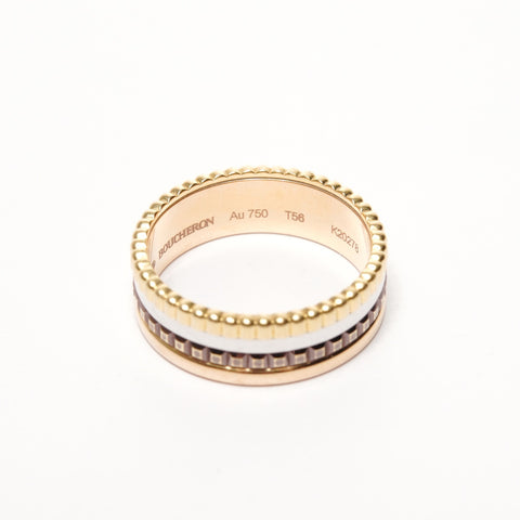 BOUCHERON 750 K18 Quatre Classique Petite Bague T56 #16 Bague or WS25691