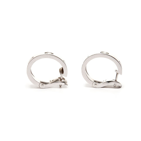 CARTIER Pierce Love Hoop Classic Diamond K18WG Pierce Silver WS25695
