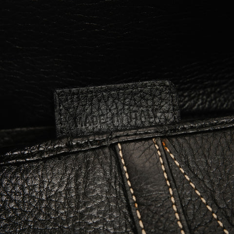 Christian Dior Leder Saddlebag Umhängetasche schwarz WS25697
