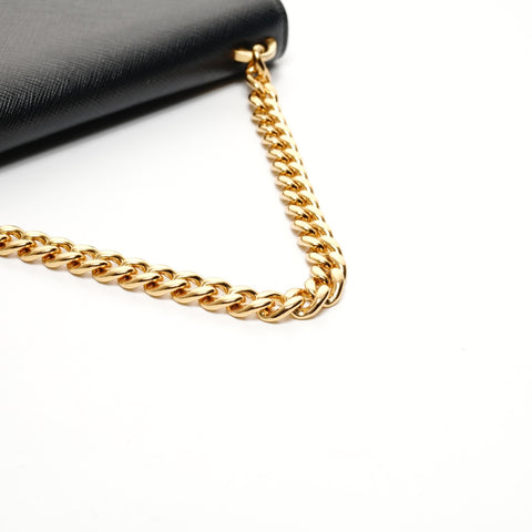 PRADA Leather Cahier Camera Bag Handbag black WS25698