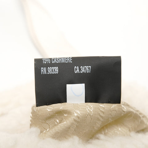 PRADA Re Edition 2005 Boa Wool Cashmere 2-Way Chain Shoulder Bag white WS25707