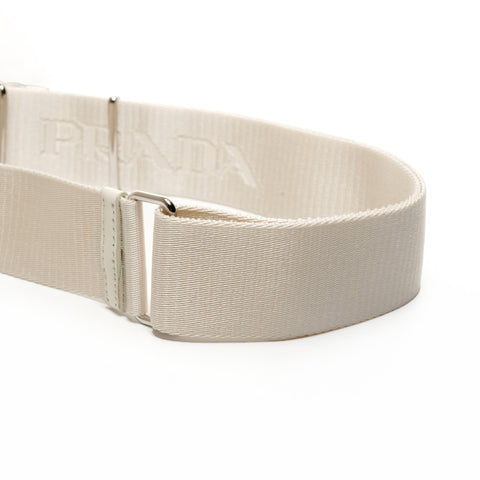 PRADA Re Edition 2005 Boa Wool Cashmere 2-Way Chain Shoulder Bag white WS25707