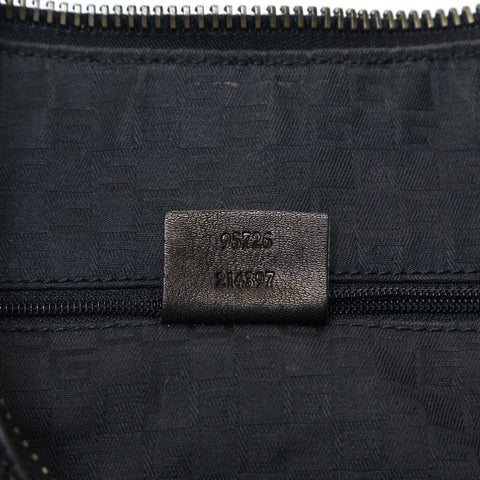 GUCCI Leather Hobo Shoulder Bag black WS25708