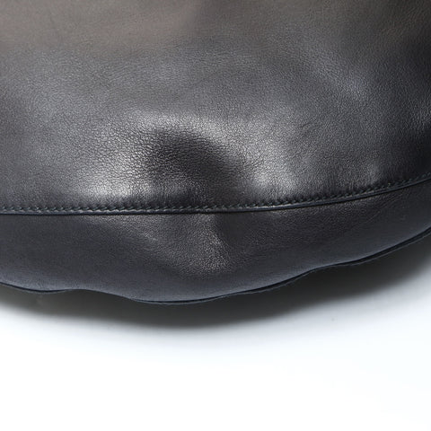 GUCCI Leather Hobo Shoulder Bag black WS25708