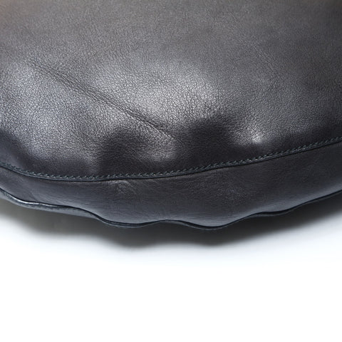GUCCI Leather Hobo Shoulder Bag black WS25708