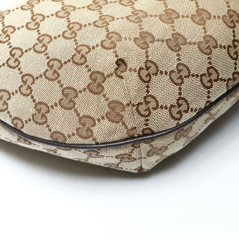 GUCCI GG Canvas Half Moon Shelly Shoulder Bag Brown WS25710