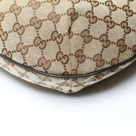 GUCCI GG Canvas Half Moon Shelly Shoulder Bag Brown WS25710