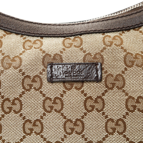 GUCCI GG Canvas Half Moon Shelly Shoulder Bag Brown WS25710