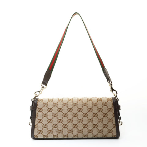 GUCCI Luce Small One Belt GG Canvas Shelly 786027 Shoulder Bag Brown WS25711