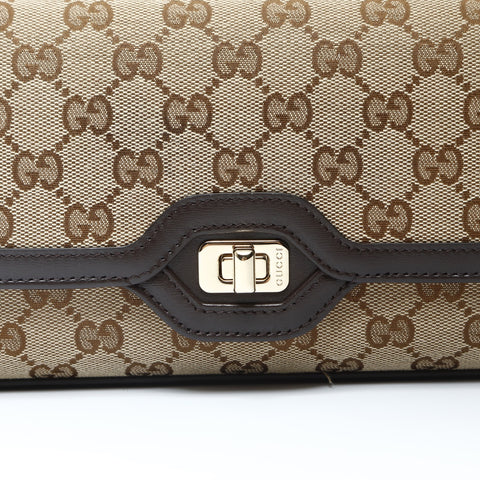 GUCCI Luce Small One Belt GG Canvas Shelly 786027 Shoulder Bag Brown WS25711